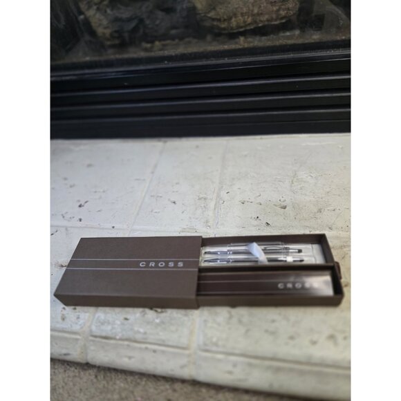 Cross Pen And Pencil Set Chevron Engravement - Picture 1 of 7
